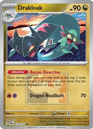 Drakloak 129- League & Championship Cards Reverse Holofoil
