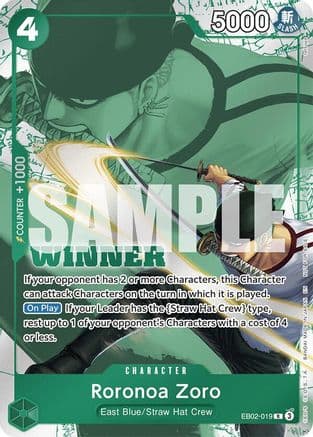 Roronoa Zoro (Winner Pack 2025 Vol. 3) (EB02-019) - One Piece Promotion Cards Foil