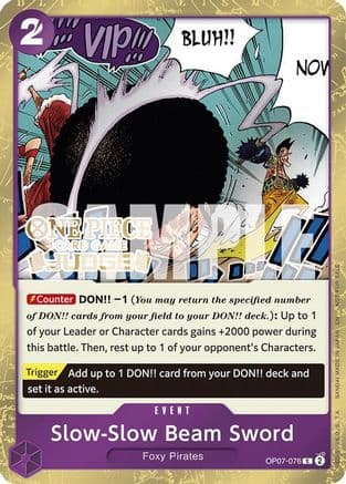 Slow-Slow Beam Sword (Judge Pack Vol. 6) (OP07-076) - One Piece Promotion Cards Foil