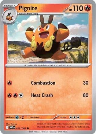 Pignite 012- SV White Flare Reverse Holofoil