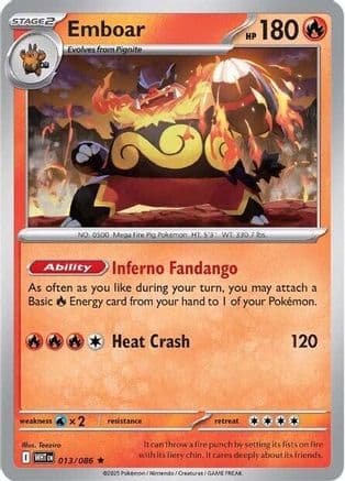Emboar 013- SV White Flare Holofoil