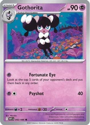 Gothorita 042- SV White Flare Reverse Holofoil