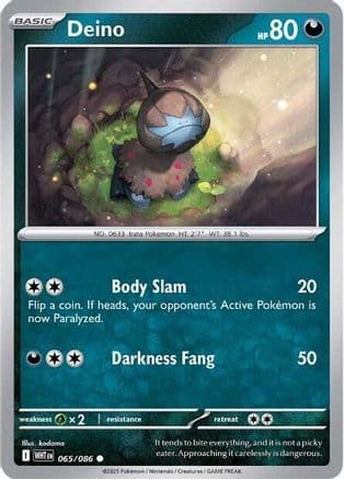 Deino 065- SV White Flare Reverse Holofoil