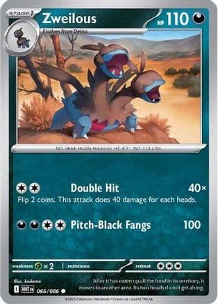 Zweilous 066- SV White Flare Reverse Holofoil