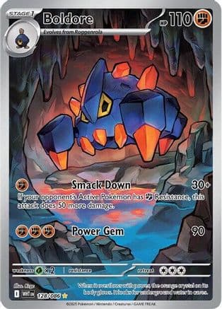 Boldore 128/086 - SV White Flare Holofoil