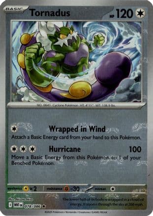 Tornadus (Master Ball Pattern) 078- SV White Flare Holofoil