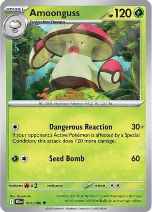 Amoonguss 011- SV Black Bolt Reverse Holofoil