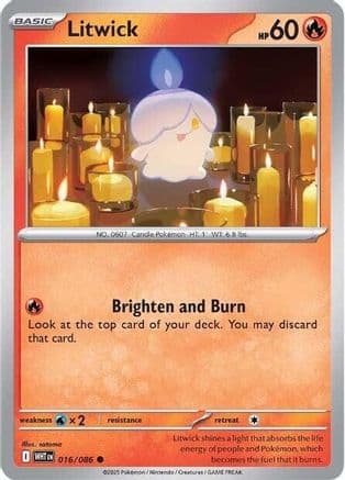 Litwick 016- SV White Flare Reverse Holofoil