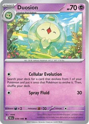 Duosion 038 - Reverse Holofoil SV Black Bolt - Common