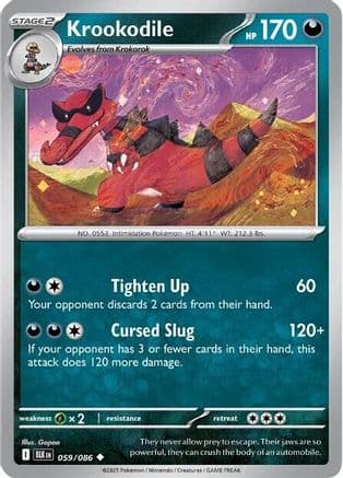 Krookodile 059- SV Black Bolt Reverse Holofoil