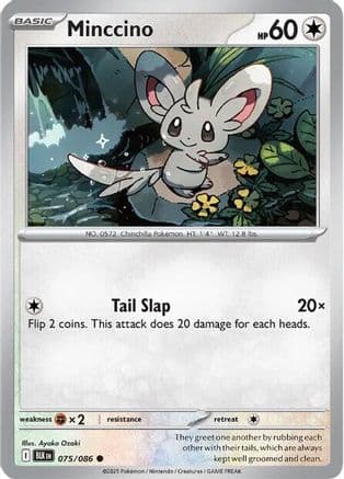 Minccino 075- SV Black Bolt Reverse Holofoil