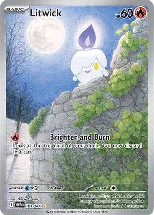 Litwick 101/086 - SV White Flare Holofoil