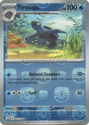 Tirtouga (Master Ball Pattern) 022 - Holofoil SV Black Bolt - Uncommon