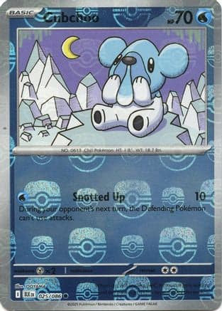 Cubchoo (Master Ball Pattern) 025- SV Black Bolt Holofoil