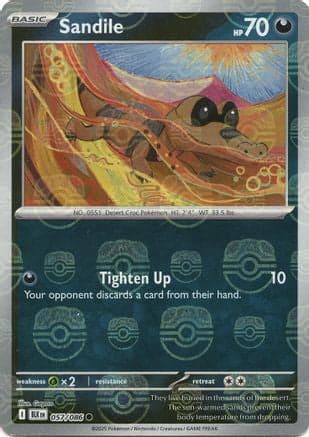 Sandile (Master Ball Pattern) 057- SV Black Bolt Holofoil