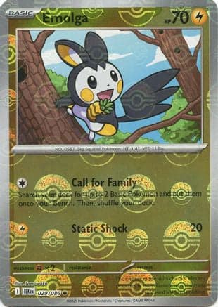 Emolga (Poke Ball Pattern) 029- SV Black Bolt Holofoil