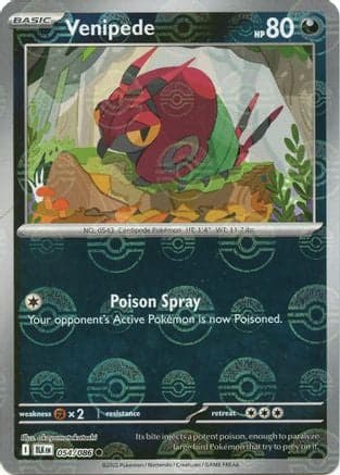 Venipede (Poke Ball Pattern) 054- SV Black Bolt Holofoil