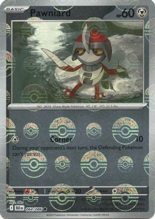 Pawniard (Poke Ball Pattern) 064- SV Black Bolt Holofoil