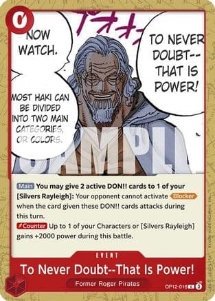 To Never Doubt--That Is Power! (OP12-016) - Legacy of the Master