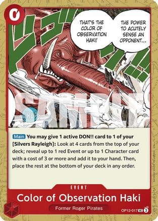 Color of Observation Haki (OP12-017) - Legacy of the Master