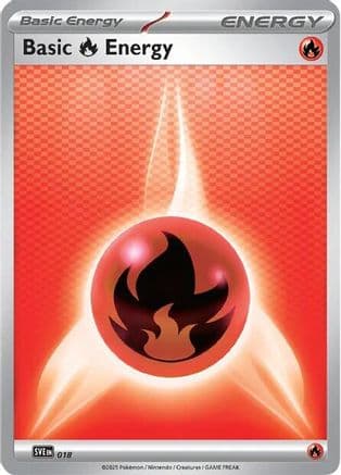 Basic Fire Energy 018- SVE Scarlet & Violet Energies Reverse Holofoil