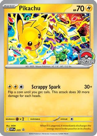 Pikachu (World Championship 2025) 225- SV Scarlet & Violet Promo Cards