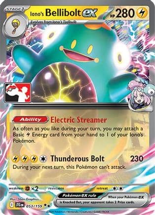 Iono's Bellibolt ex 053/159 - Prize Pack Series Cards Holofoil