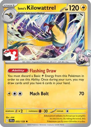 Iono's Kilowattrel 055/159 - Prize Pack Series Cards