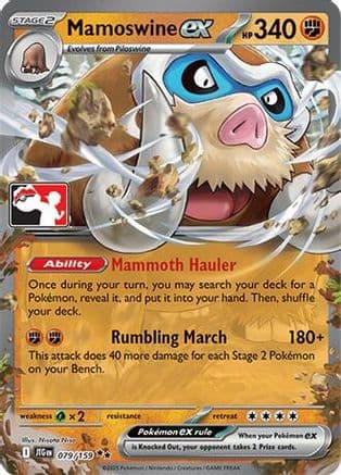 Mamoswine ex 079/159 - Prize Pack Series Cards Holofoil