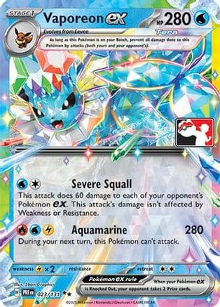 Vaporeon ex 023/131 - Prize Pack Series Cards Holofoil