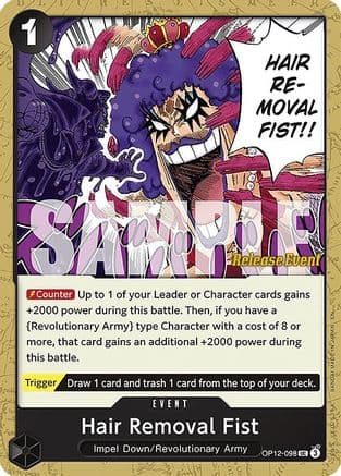 Hair Removal Fist (OP12-098) - Legacy of the Master Release Event Cards