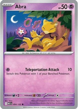 Abra 054- ME01 Mega Evolution Reverse Holofoil