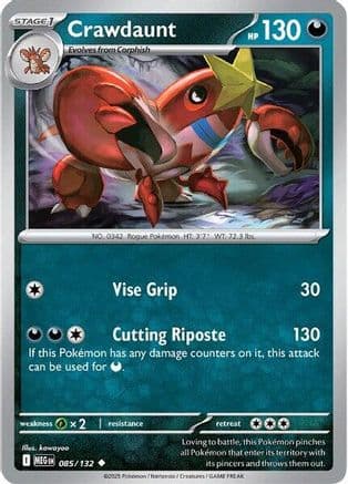 Crawdaunt 085- ME01 Mega Evolution Reverse Holofoil