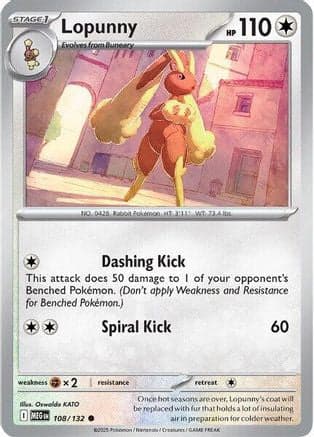 Lopunny 108- ME01 Mega Evolution