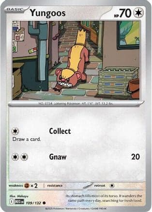 Yungoos 109- ME01 Mega Evolution Reverse Holofoil