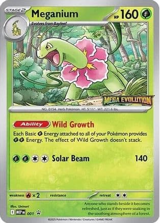 Meganium 001- ME Mega Evolution Promo