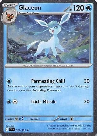 Glaceon (Cosmos Holo) 025/131 - Miscellaneous Cards & Products Holofoil