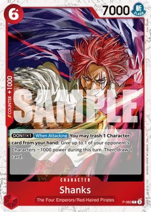 Shanks - P-083 (Pirate Foil) (P-083) - Premium Booster -The Best- Vol. 2 Foil