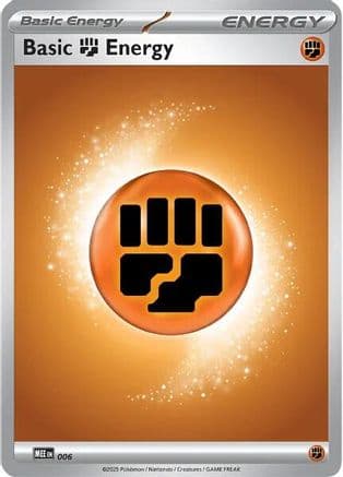Basic Fighting Energy 006- MEE Mega Evolution Energies Reverse Holofoil