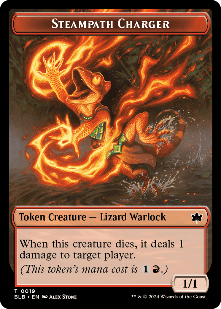 Steampath Charger (TBLB-019) - Bloomburrow Tokens