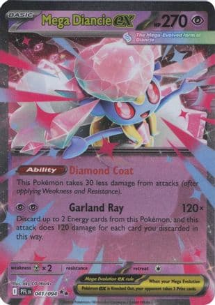 Mega Diancie ex 041- ME02 Phantasmal Flames Holofoil