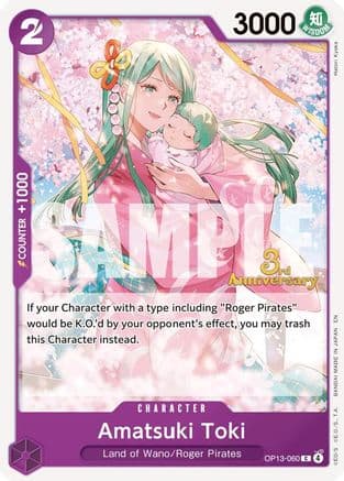 Amatsuki Toki (OP13-060) - Carrying On His Will: 3rd Anniversary Tournament Cards