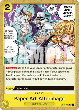 Paper Art Afterimage (OP13-115) - Carrying On His Will: 3rd Anniversary Tournament Cards