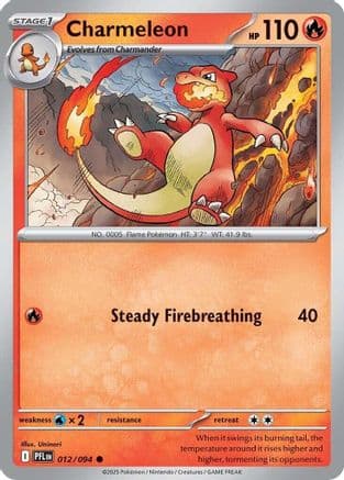 Charmeleon 012- ME02 Phantasmal Flames Reverse Holofoil