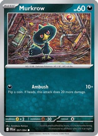Murkrow 057- ME02 Phantasmal Flames Reverse Holofoil