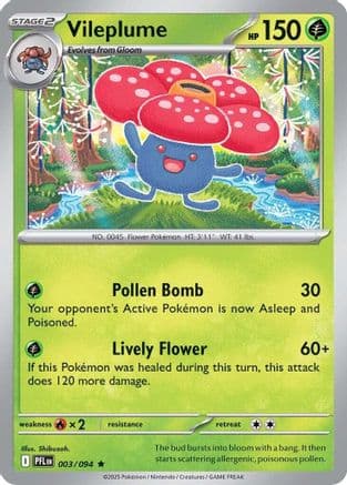 Vileplume 003- ME02 Phantasmal Flames Reverse Holofoil