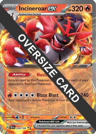 Incineroar ex 034/162 - Jumbo Cards Holofoil