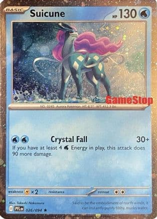 Suicune (Cosmos Holo) (Gamestop Exclusive) 026- Miscellaneous Cards & Products Holofoil