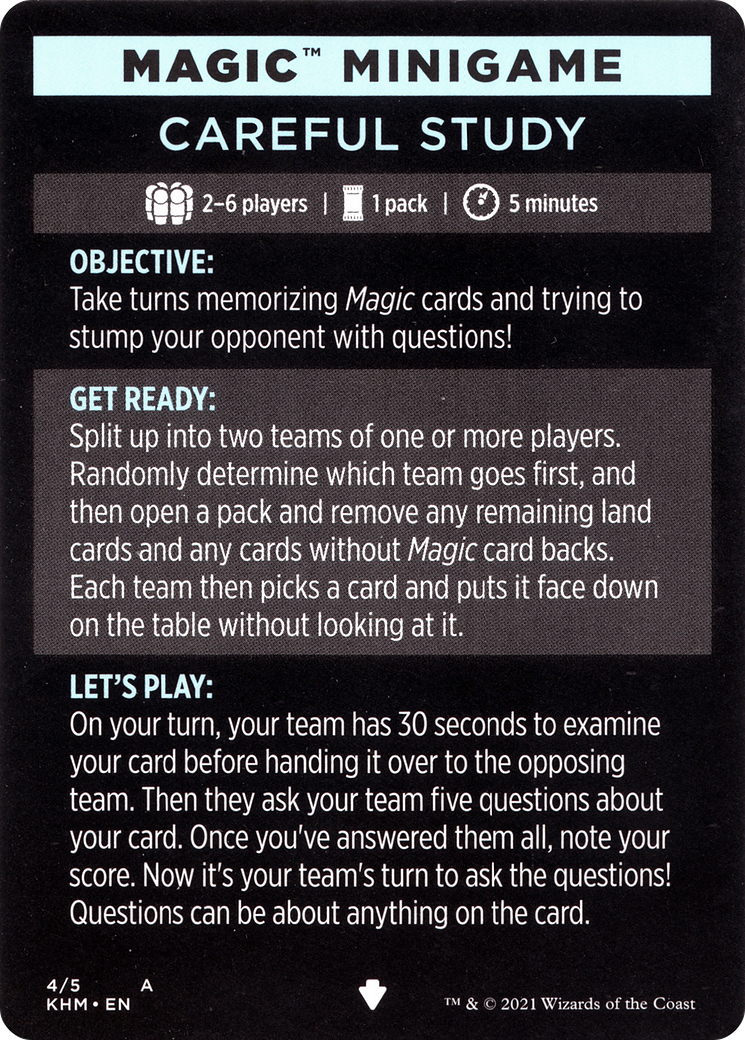 Careful Study (minigame) // Careful Study (cont'd) (MKHM-004) - Kaldheim Minigames