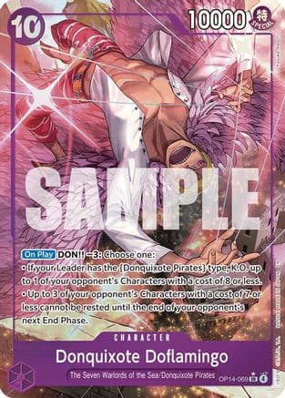 Donquixote Doflamingo - OP14-069 (Alternate Art) (OP14-069) - The Azure Sea's Seven Foil
